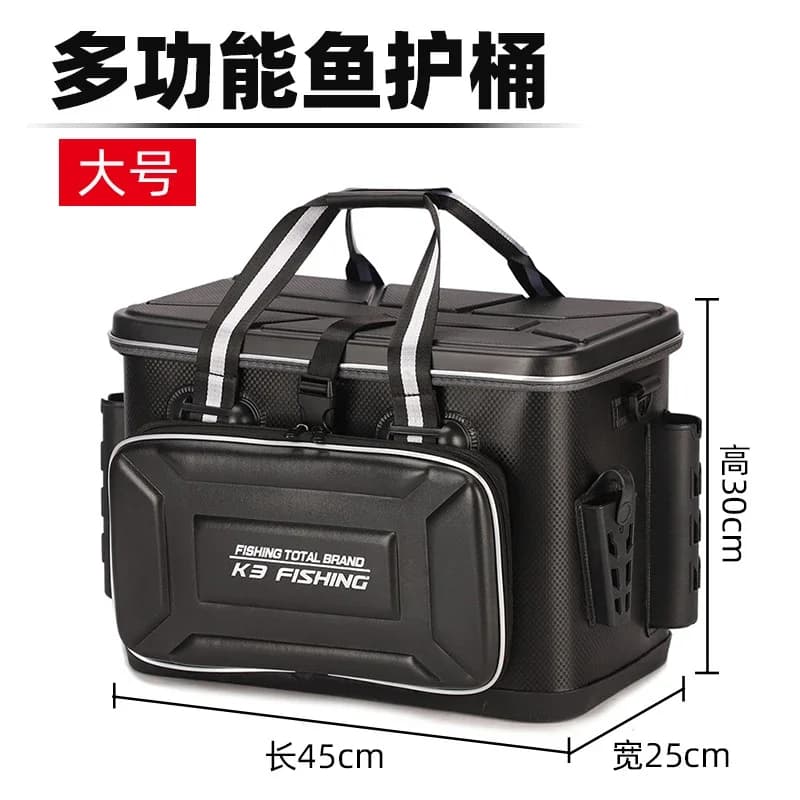 Multifunctional Thickened Hard Shell Fishing Tackle Box Seat Live Fish Bucket Lure Storage Bag Outdoor Fishing Gear Equipment