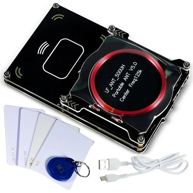 B14C Proxmark3 Lettore di schede RFID Scrittore e copiatrice, con antenna integrata, Proxmark3 Easy V5.0 Memory IC ID Strumento di decrittografia Decrittpt