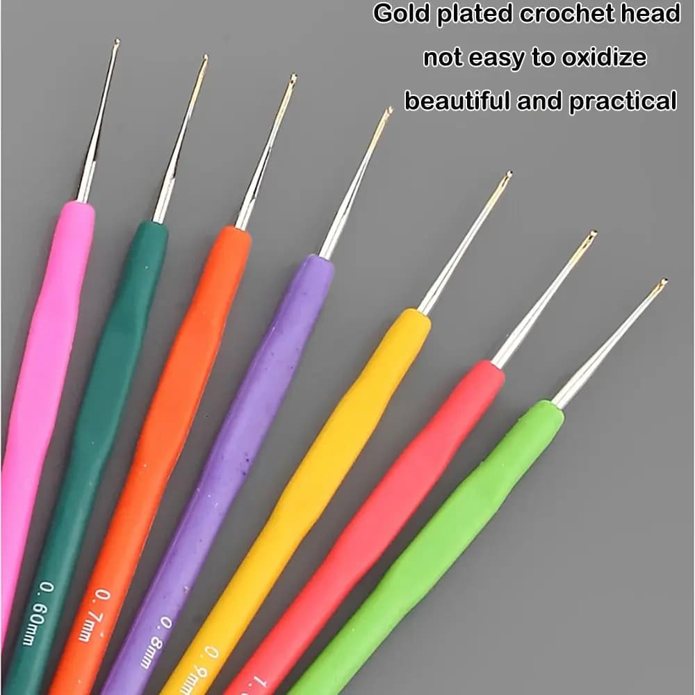 New Rubber Handle Knitting Needles Long Multisize Crocheting Hooks Handicraft Sweater