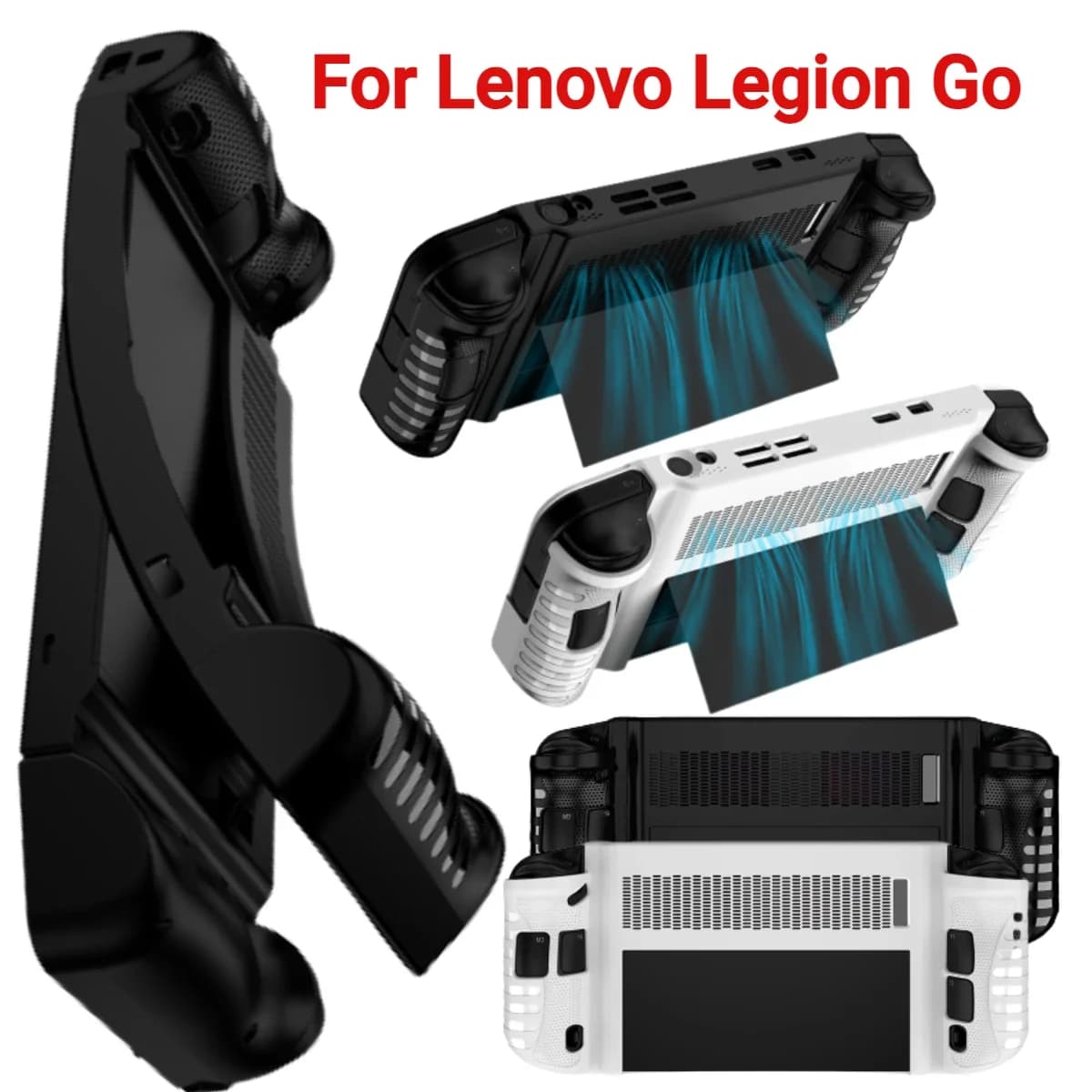 Custodia morbida in TPU ultra sottile per custodia protettiva per console di gioco Lenovo Legion Go con cavalletto per accessori Legion Go