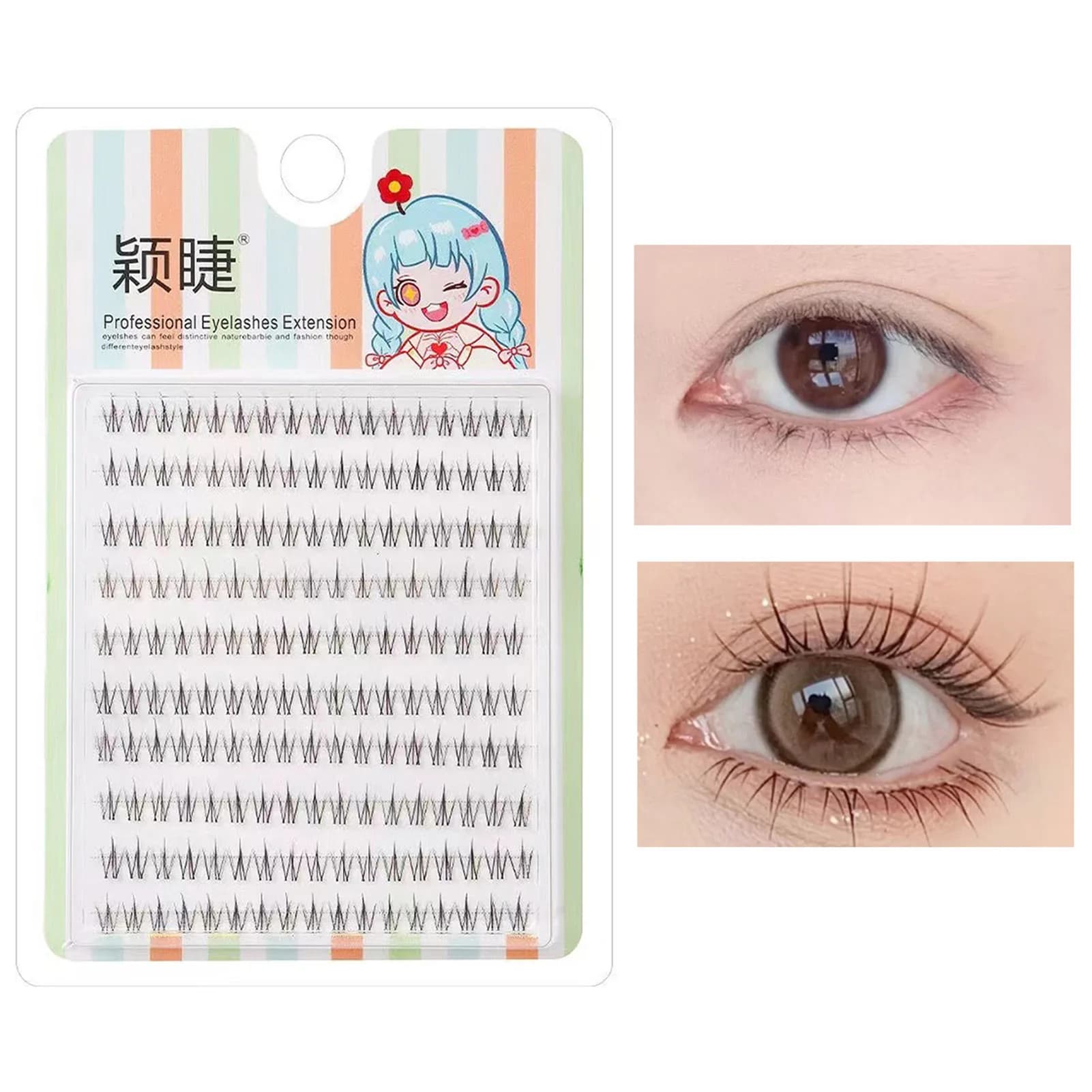 Thin individual eyelashes Lower Korean fake eyelashes Segregated lower natural pattern for women cosmetic supplies
