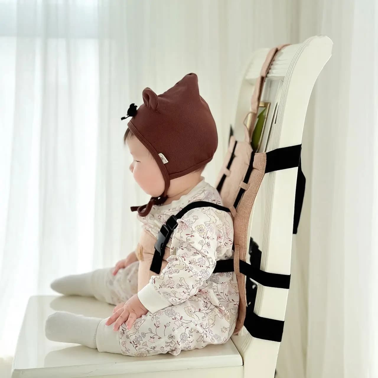 Seggiolone per bambini, cintura di sicurezza, seggiolino portatile universale a cinque punti per bambini, fisso con cintura di ritenuta per neonati