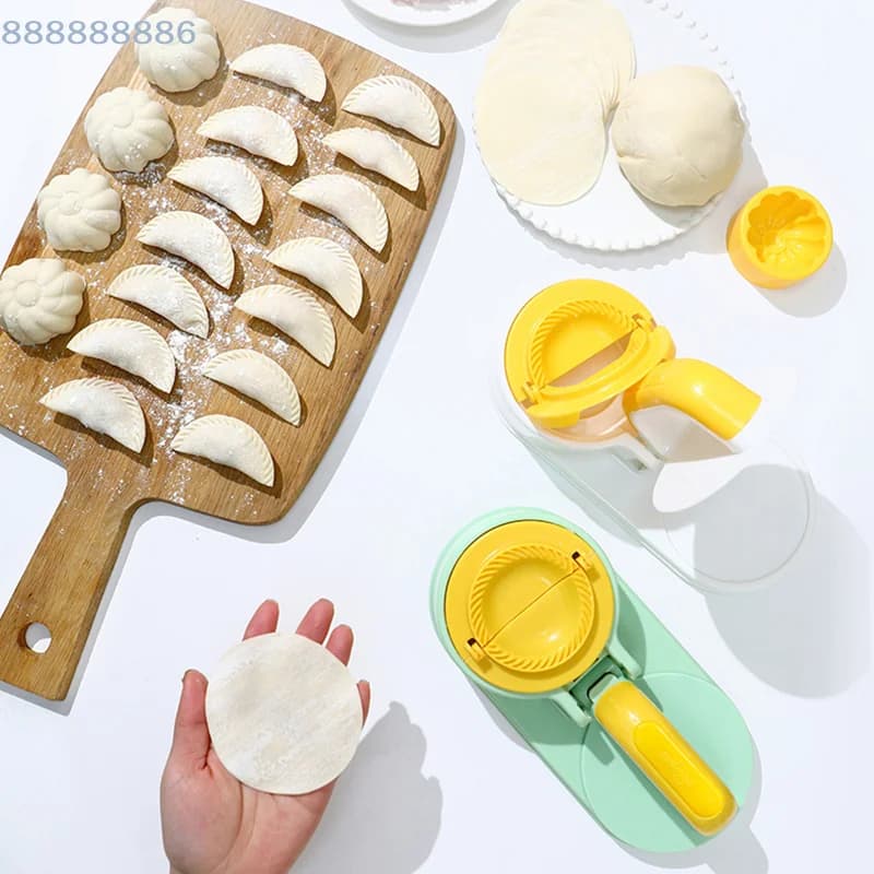 [B]3 In 1 Kitchen Dumpling Mold Pressing Machine Manual Dough Presser Dumpling Wrappers Press Wrapper Manual DIY Dumpling Skin