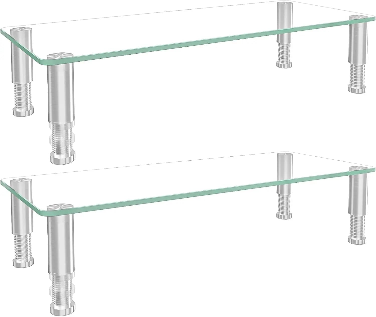 Adjustable Monitor Support with Laptop Inclination Function, TV and Game Console - Desk Stand Space Saving