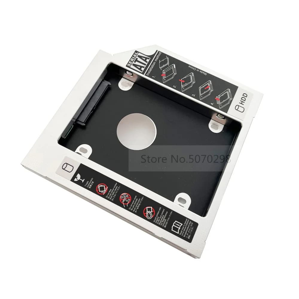 Adattatore Caddy per Secondo Disco Rigido HDD SSD per Samsung 550P5C-S01 R510 R520 R530 R540 R730 NP700G7C TS-LB23D DVD