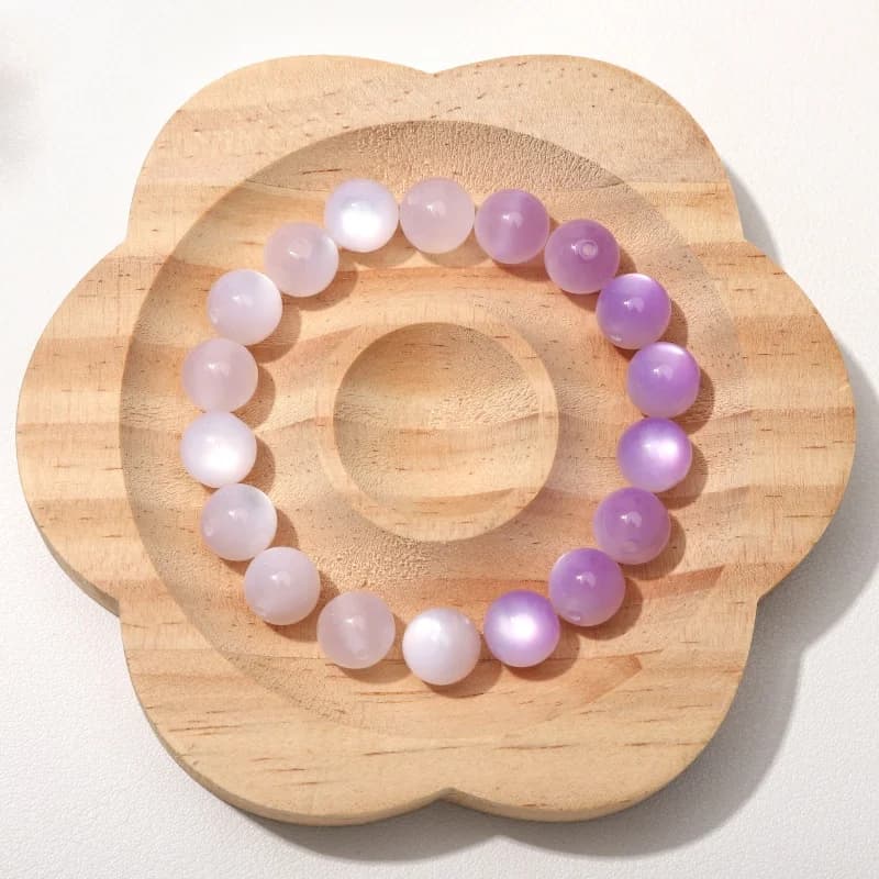 10pcs UV Reactive Resin Moonstone Cat Eye Beads 10mm DIY Jewelry Making Supplies for Bracelets Necklaces Earrings Charms