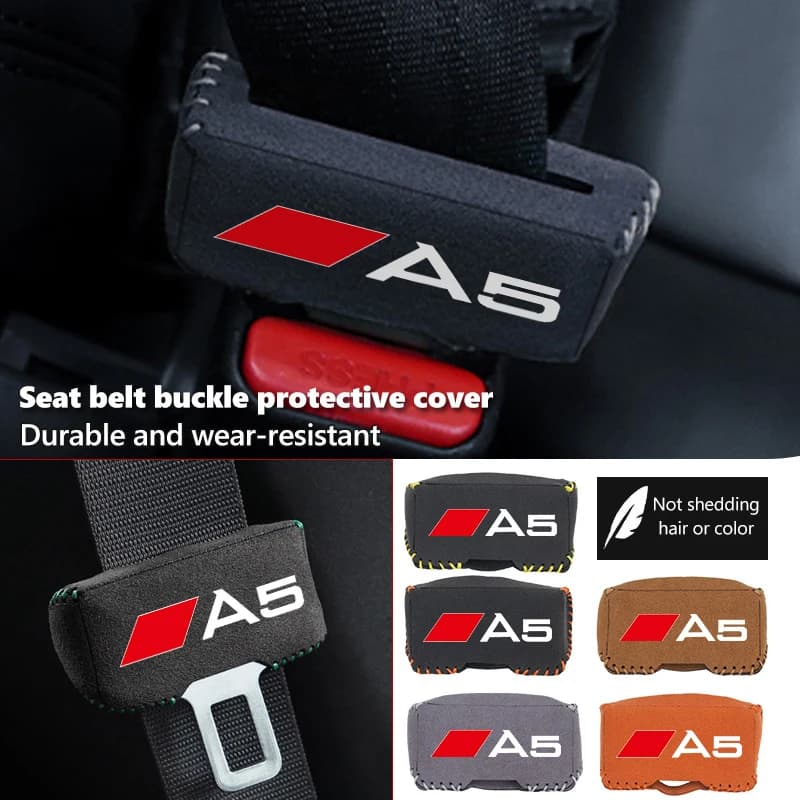 Car Seat Belt Anti Scratch Protector Buckle Cover Accessories For Audi S3 S4 RS5 RS6 A7 A8 Q2 Q8 RS3 RS4 S5 S6 S7