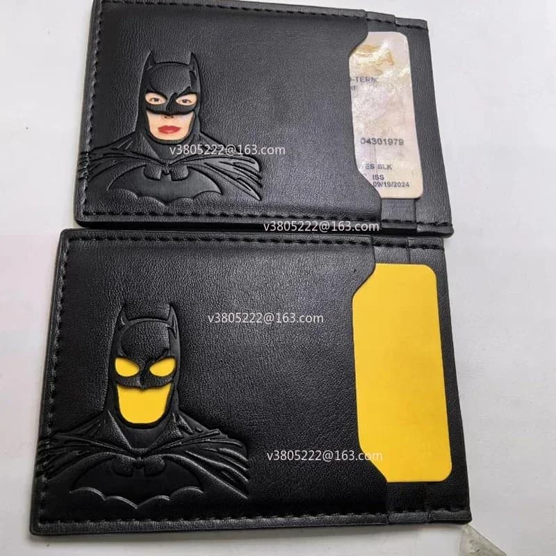 2026 new Leather Bat Wallet Personalized Superhero Mask Card Holder Bat ID Heroic Wallet Gift 2026