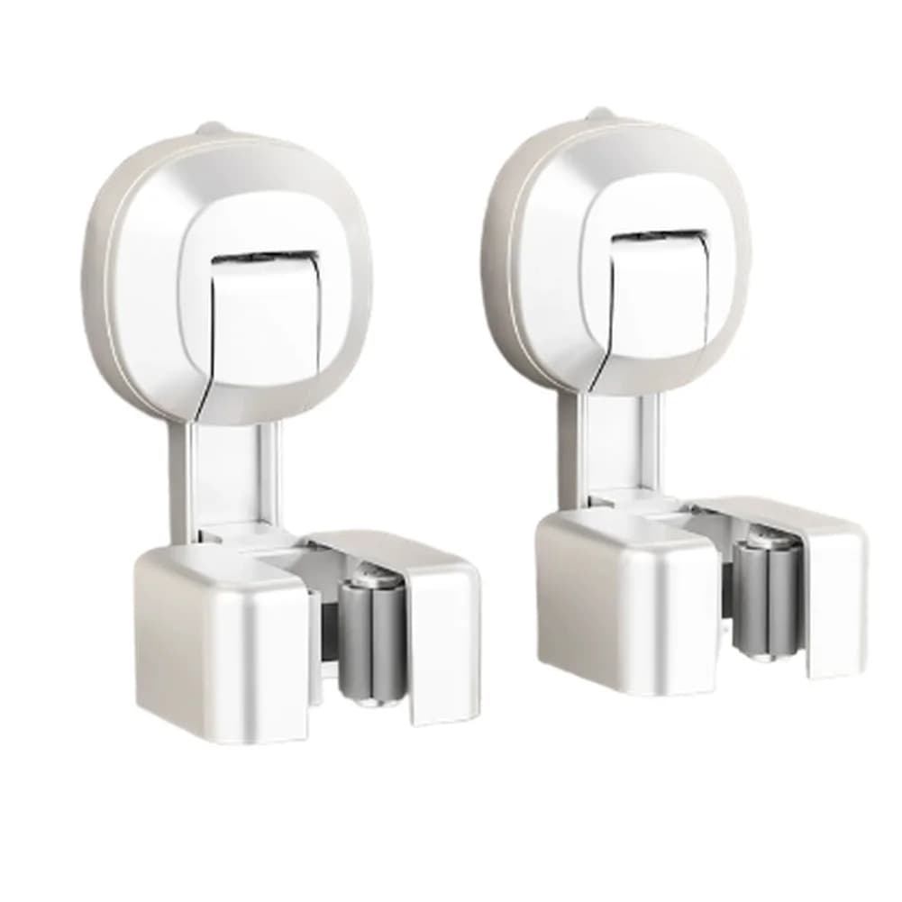 Porta scopa e scopa da bagno con gancio a ventosa Organizzatore in plastica ABS con clip in silicone antiscivolo per cucina garage giardino
