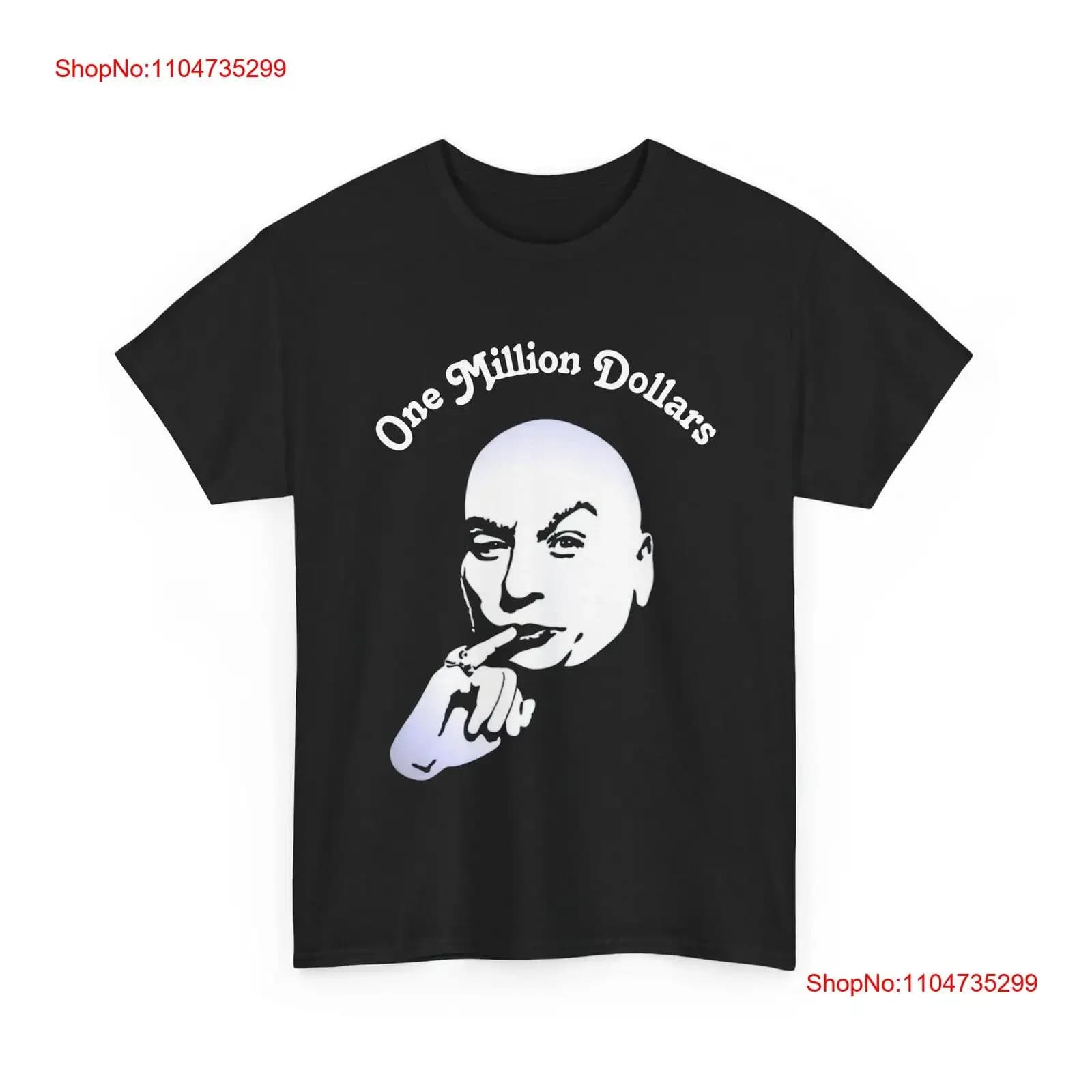 Dr Evil One Million Dollars T Shirt in cotone pesante per gli amanti dell'umorismo vintage lavato traspirante casual elegante unisex