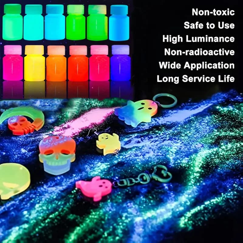 Evidenziatore a 12 colori, vernice luminosa a base d'acqua, vernice autoluminosa dipinta a mano fai da te, vernice fluorescente per bar notturno
