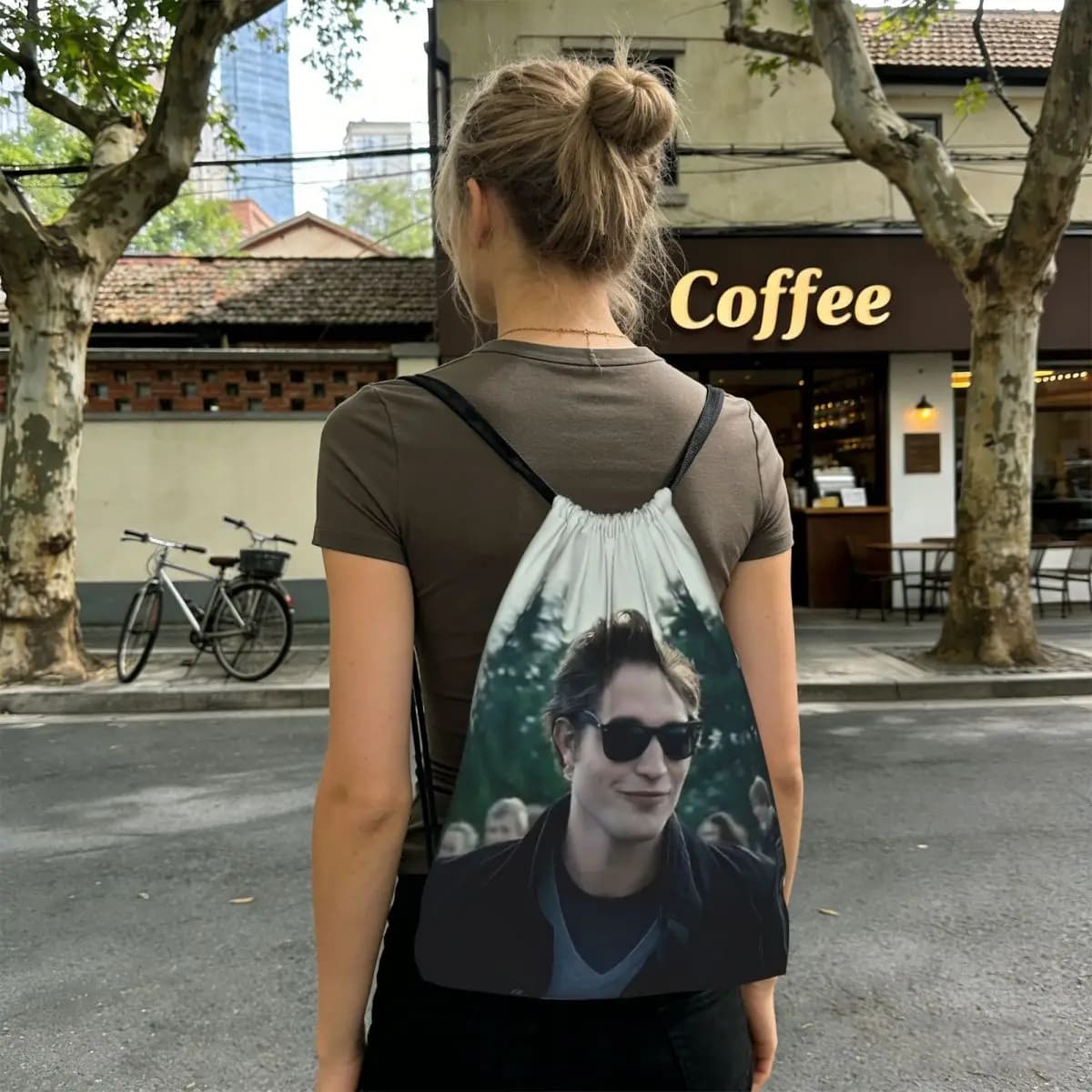 Zaini Edward Cullen Twilight Movie, borsa sportiva multifunzione con coulisse, borsa per libri per uomo e donna, per la scuola