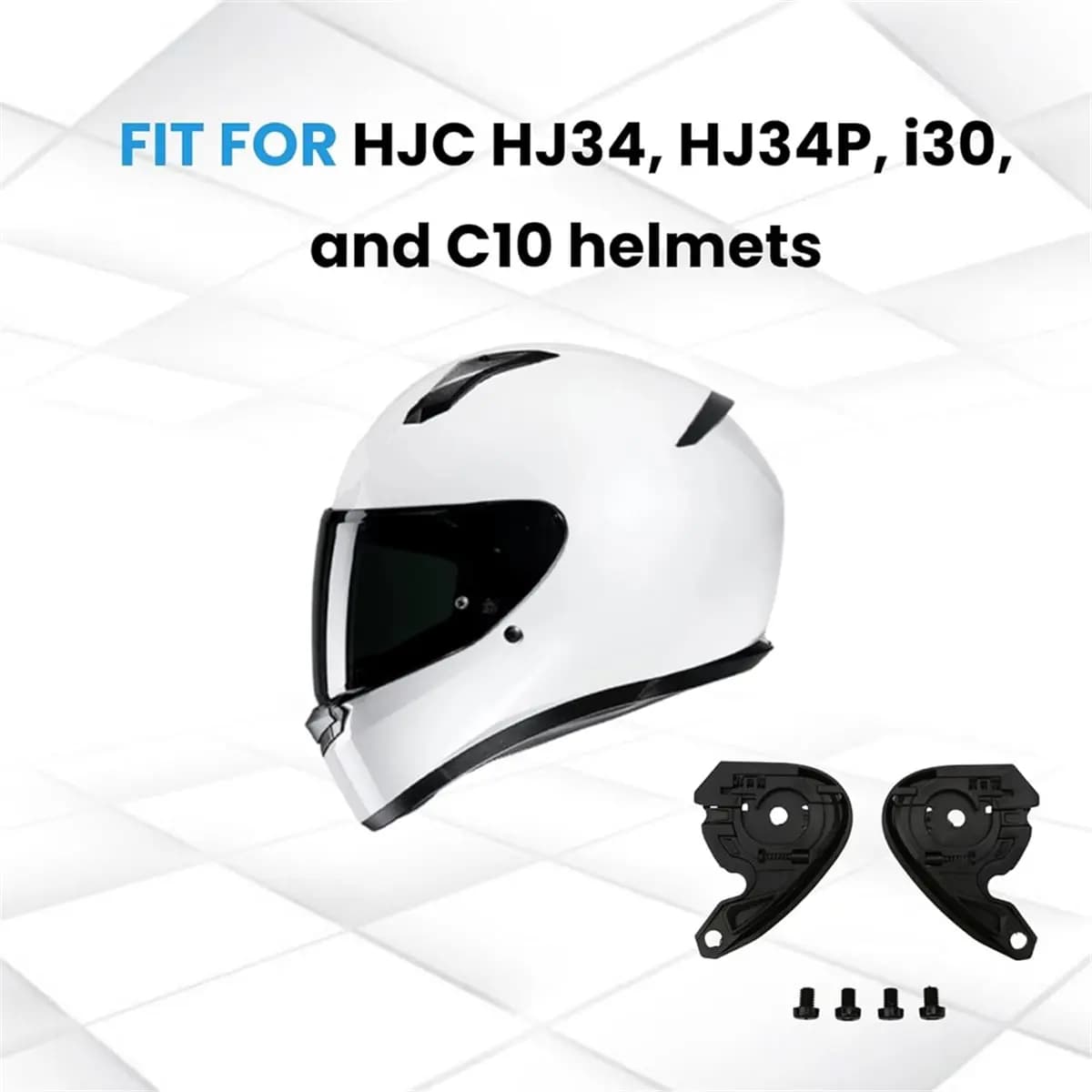Kit di Sostituzione Piastra Base C10 Compatibile con HJ34P, HJ34, Piastra Ingranaggio Perno Visiera Casco Moto