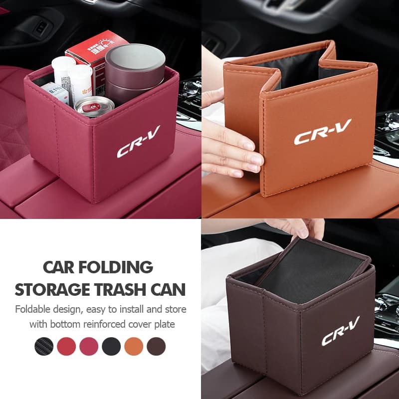 Portable Car Trash Bin Garbage Can Foldable Waste Storage Basket For Honda 10th 2014 2015 2016 2017 2018 2019 2020 2021 Civic
