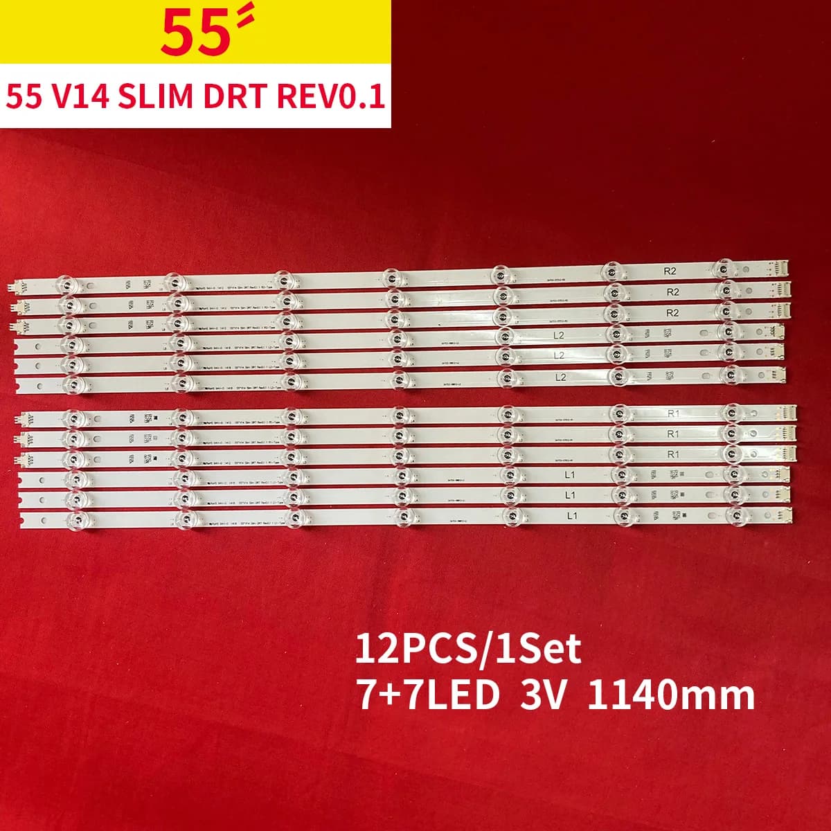 Nuovo muslimb 55 "V14 SLIM DRT REV 0.0 1 tipo striscia di retroilluminazione a LED per muslimexmuslimexmuslimexmuslimah 55 gb7800