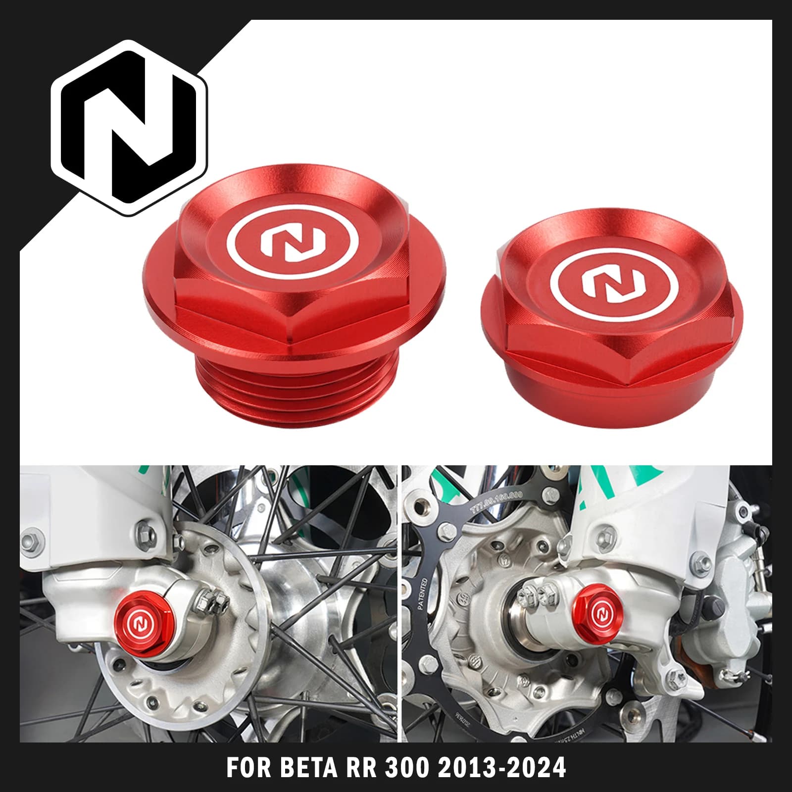 NICECNC Per Beta RR 300 2013-2024 Asse Ruota Anteriore Dado Vite RR 125 RR 250 RR 350 RR 450 RR 480 RR 498 RR-S 350 390 430 500