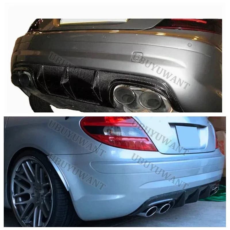 For BENZ SLK R171 SLK280 SLK300 SLK350 Back lip Car Rear Bumper Diffuser Rear Splitters Spoiler 05-10