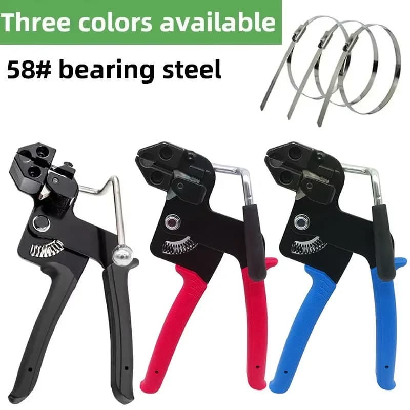Pinza per fascette stringicavo in acciaio inossidabile 304, strumento manuale per fascette di bloccaggio, taglio multiuso, tensionamento automatico, pistola per fascette, resistente