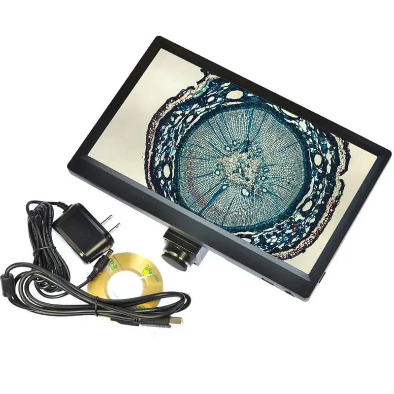 Microscopio Digitale con Schermo LCD 11.6" HD 1080P, Uscita HDMI Sincronizzata, Fotocamera Elettronica 1/2.86