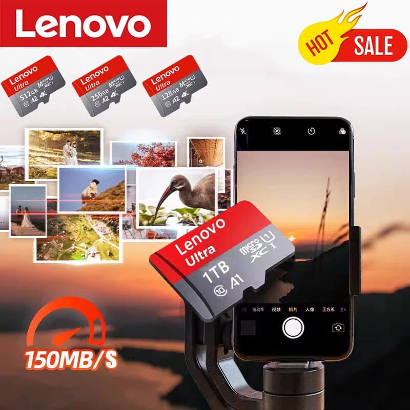 Lenovo Memory Card Micro SD Card 1TB 128GB 64GB Card Memory A2 A1 V30 U3 Flash Cards Microsd compatible For DJI pocket 3 product