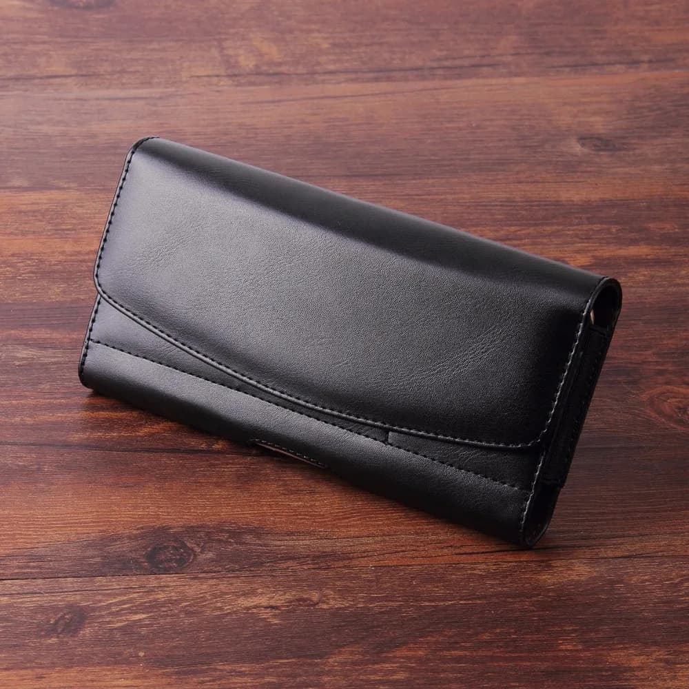 Universal Leather Wallet Phone Belt Clip Case For iPhone 16 15 14 13 12 11 Pro Max XS 7 8 Plus Men Waist Bag Holster Pouch Cover