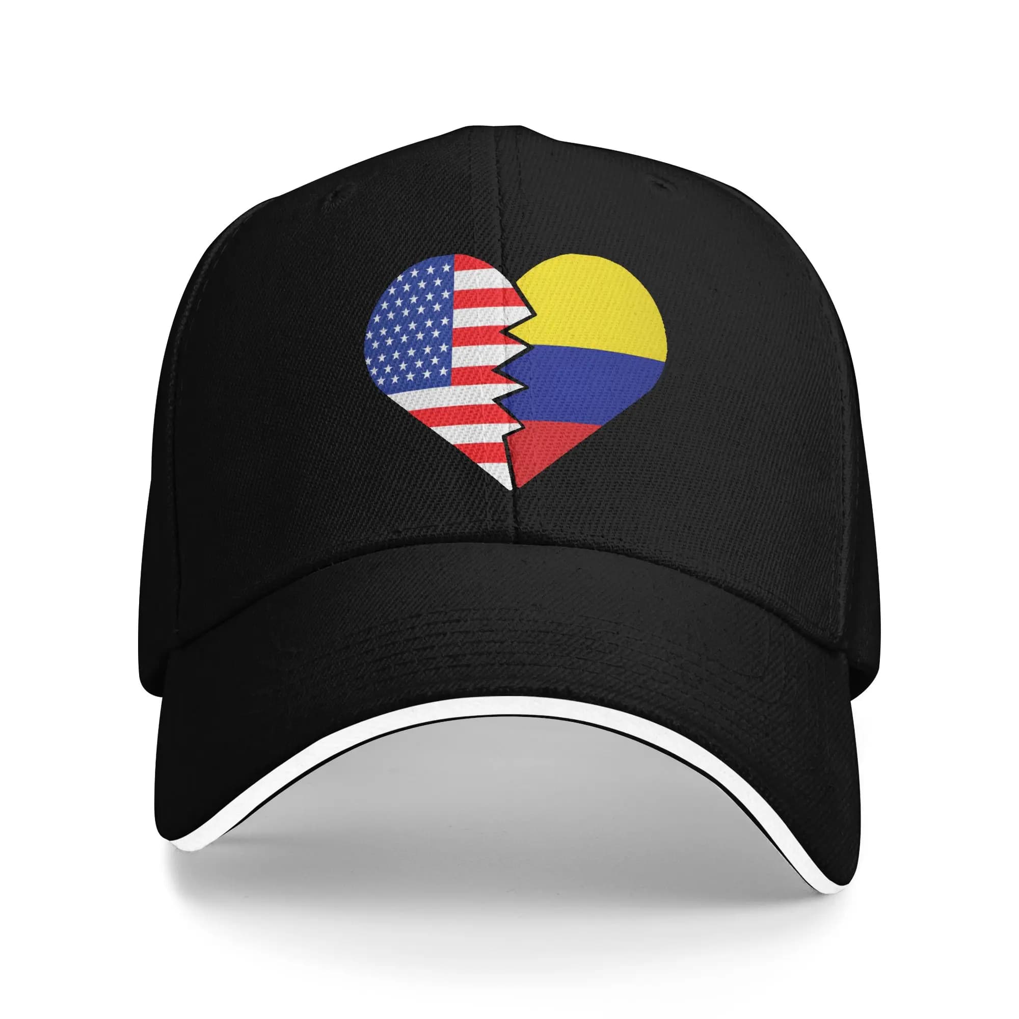 Cappellino da Baseball con Bandiera Colombia USA Stati Uniti, Stile Y2K, per Uomo e Donna, Cappello Trucker con Stampa Sole, per Sport all'Aperto, Snapback