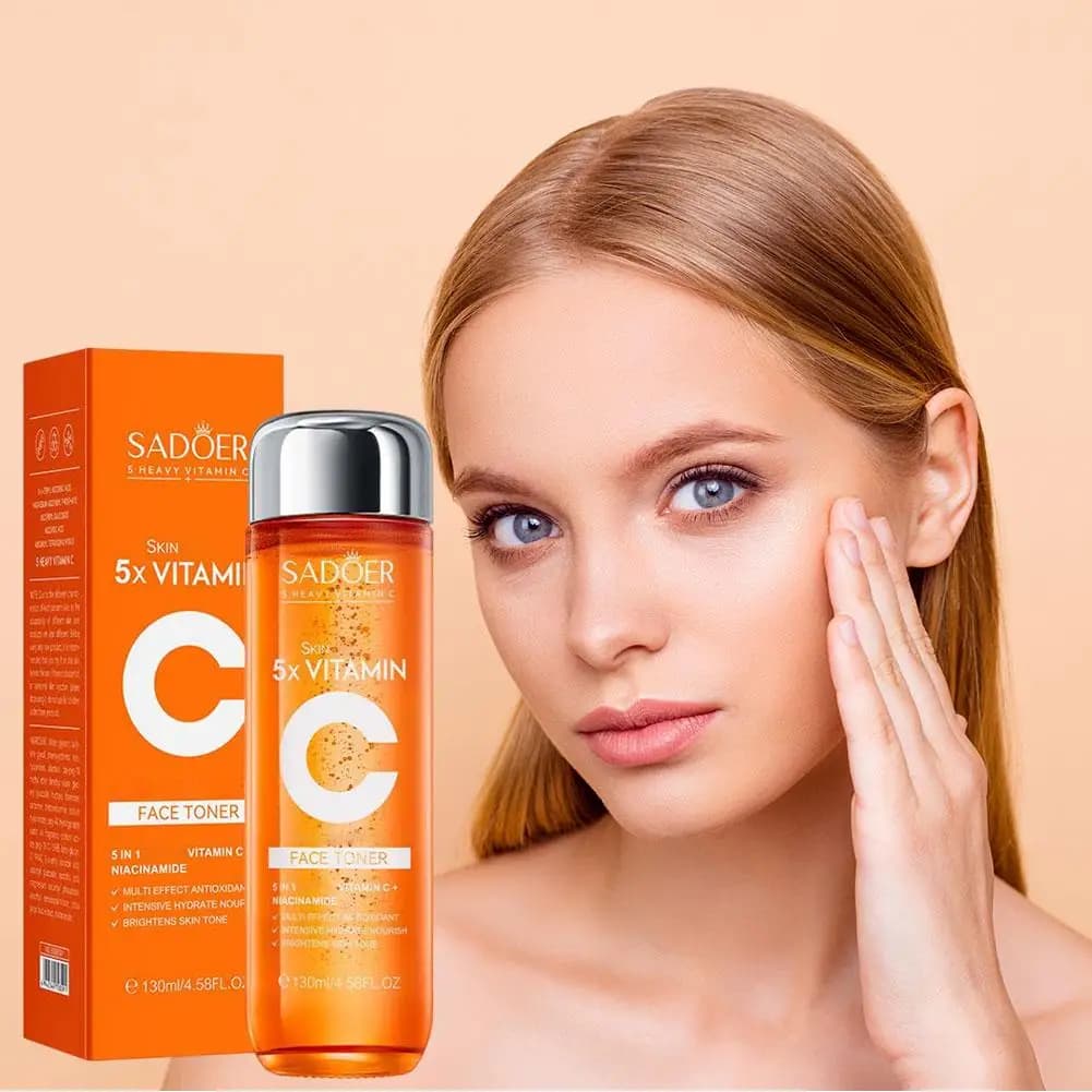 Tonico Viso con Vitamina C e Niacinamide, Siero Illuminante, Essenza Nutriente Intensiva per la Cura della Pelle, Crema Viso