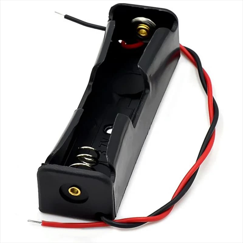 Do-it-yourself-made black plastic battery holder 1X 2X 3X 4X 18650 Battery container with electronic cable