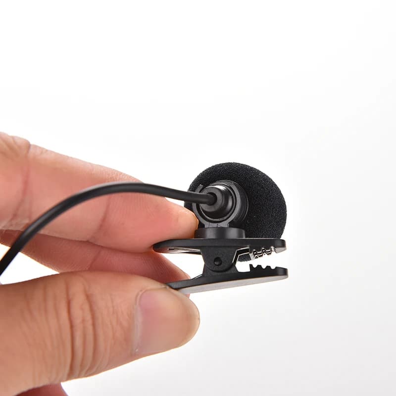 NUOVO Microfono da Studio Mini da 0,5 mm con Clip da Bavero per PC Desktop e Notebook