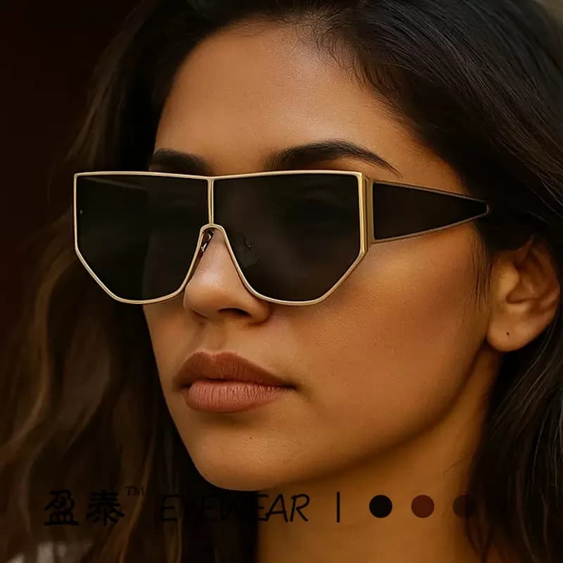 Nuovi occhiali da sole unisex in metallo, stile europeo e americano, alla moda, versatili, sottili e di tendenza.