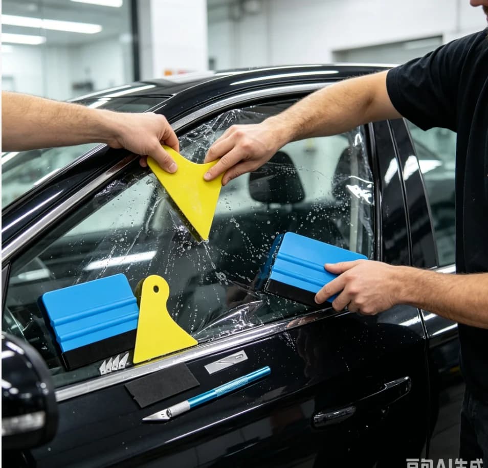 New Car Vinyl Wrapping Tool Kit Vinyl Scraper Cutter Film Squeegee Plastic Vinyl Spatulas Wrap Film Tools Window Tinting Tools