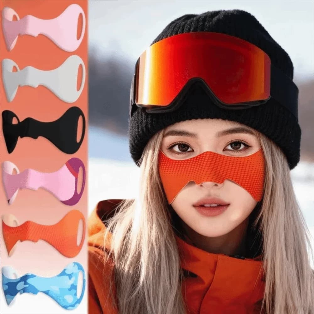 Winter Ski Anti Frost Nose Patch Windproof Soft Thermal Nose Cover Cold Protection Skin Friendly Warm Face Mask Outdoor Cycling