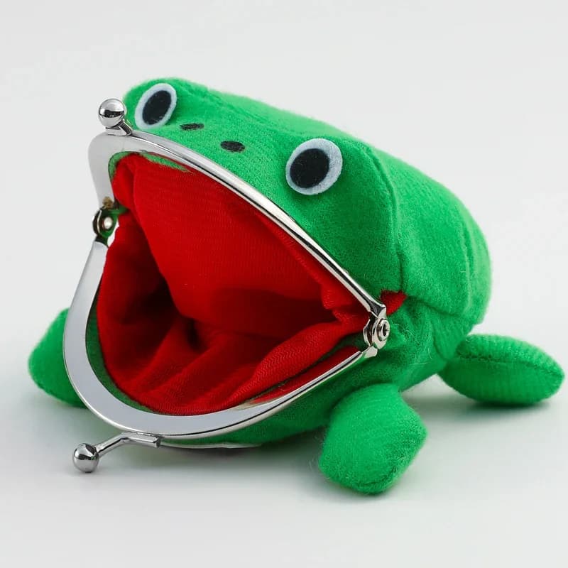 Cute Frog Wallet Coin Wallet Keychain Cartoon Wallet Portable Unisex Children's Zero Wallet