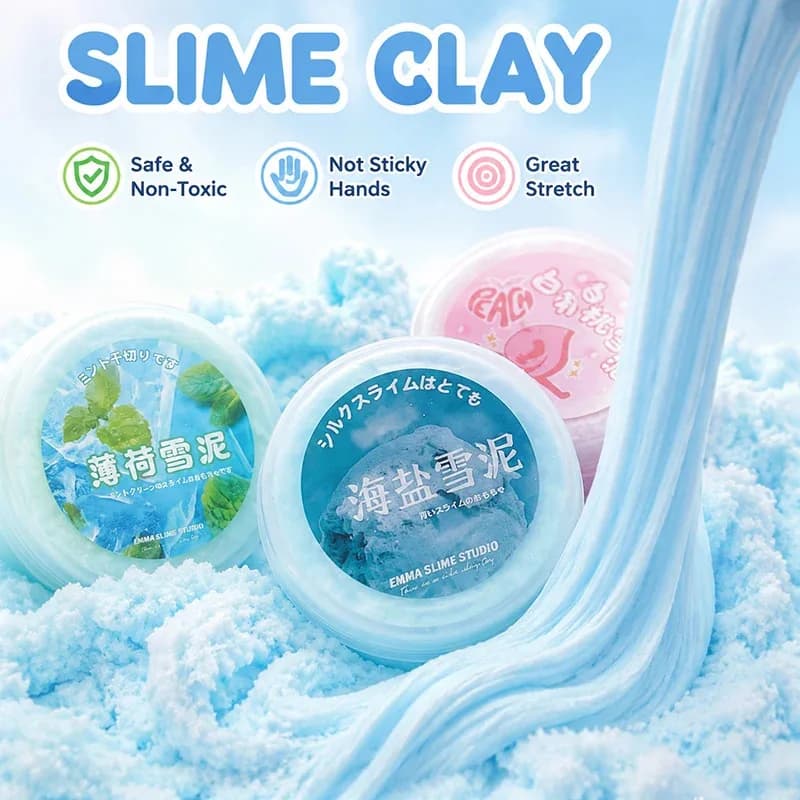 220/350ml Large Slime Soft Slime Kit Icee Crystal Butter Decompression Anxiety Squeezing Toy Cream Texture Decompression Gift