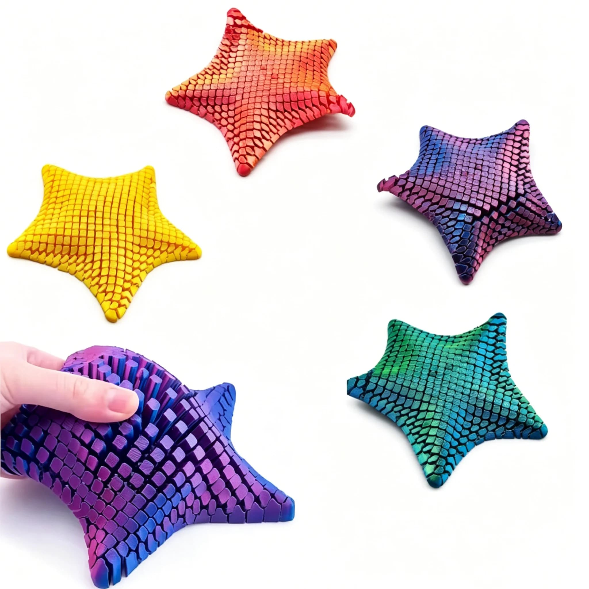 Giocattolo Antistress a Forma di Stella Marina Articolata Stampato in 3D, Flessibile e Mobile, Decorazione da Scrivania, Giocattolo Visivo, Regalo per Bambini e Adulti, Gadget per Feste