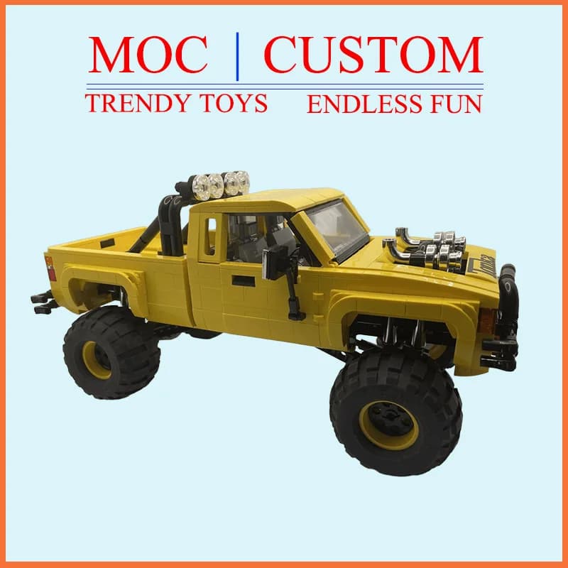Custom MOC V8 Turbo Pickup Truck Technic Model - Trendy Educational Toys - Fun Building Game Set Hot Selling Holiday gifts