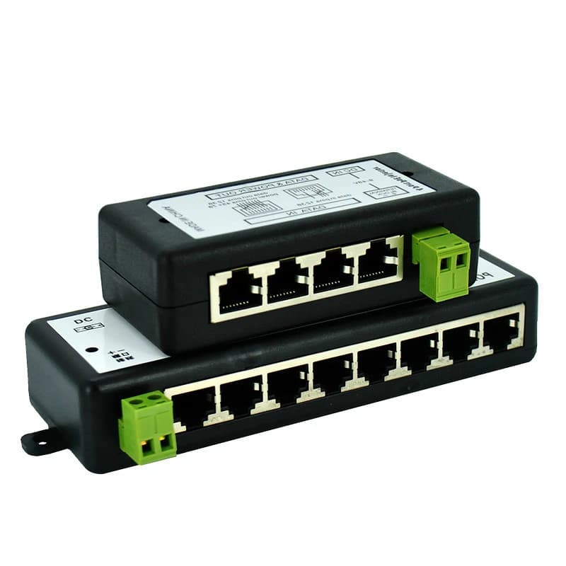 New Arrival 4 Doors 8 Doors Injector POE Splitter POE for Network CCTV Camera POE Power Over Ethernet IEEE802.3af