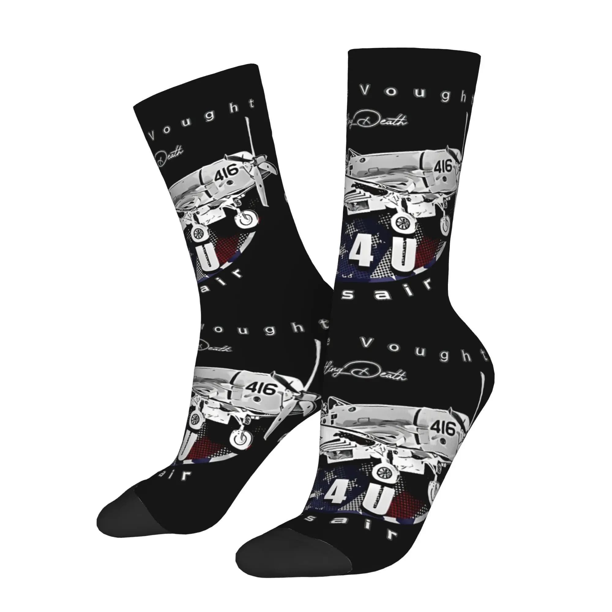 Socks Flying Fortress Man Man Women's Winter Socks Polyester