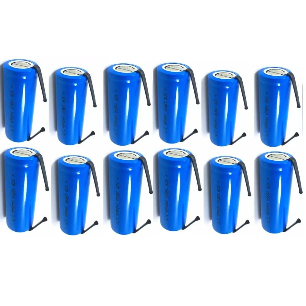 Batteria al litio ricaricabile 3.7V 18500 Batteria ricaricabile 1400mAh Torcia elettrica Batteria per utensili elettrici con illuminazione forte