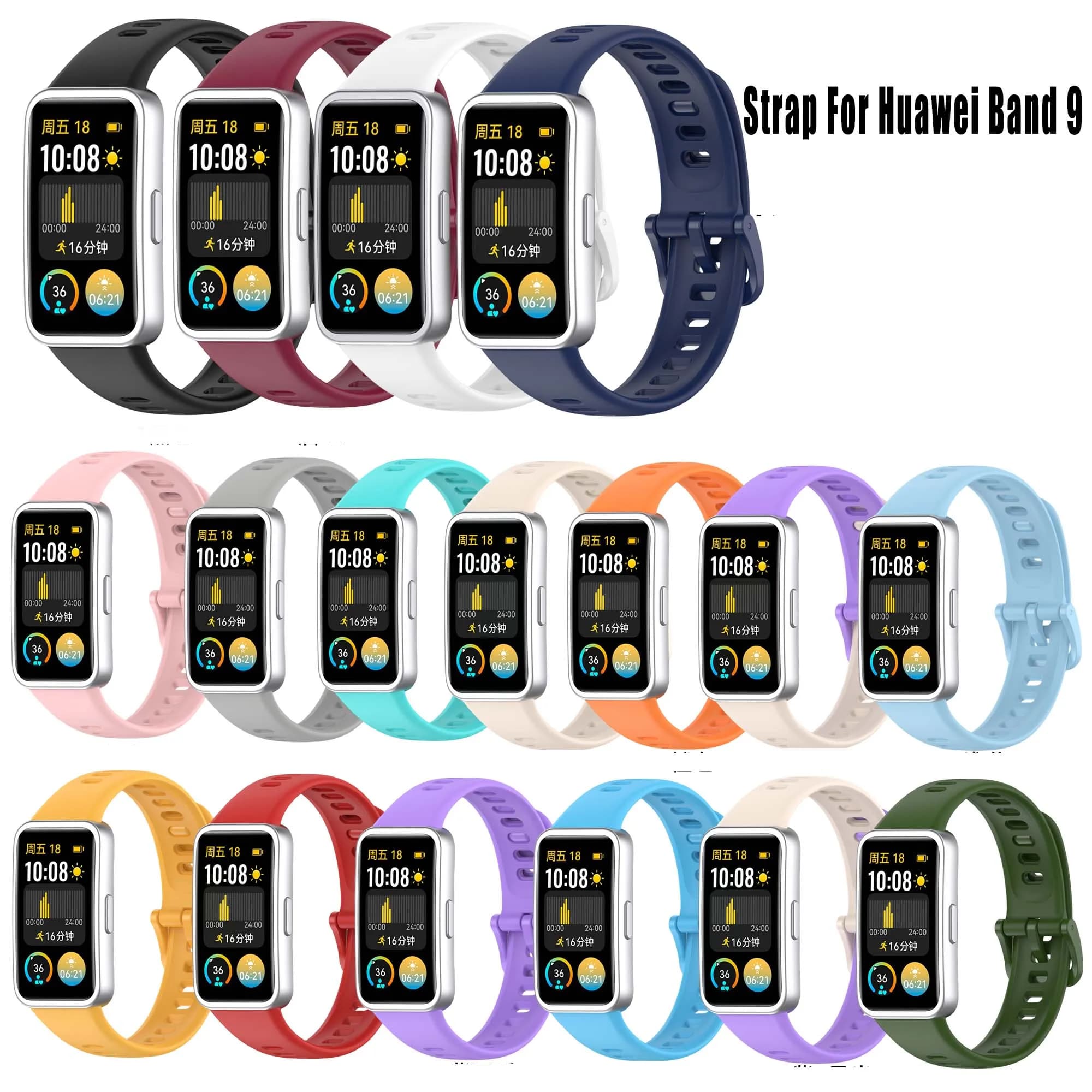 Cinturino per Huawei Band 8 9 10 Accessori Smart Watch Cinturino di ricambio Bracciale in silicone per Huawei Band 8 10 correas