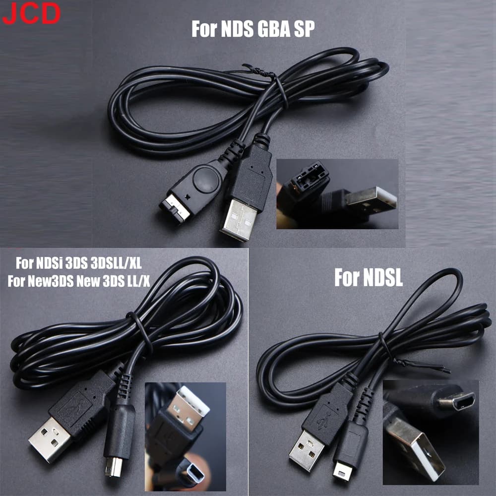 USB Data Charger Charging Power Cable Cord For DS Lite DSL NDSL For NDSi 3DS New 3DS XL LL NDS GB GBC GBP GBA SP Game Controller