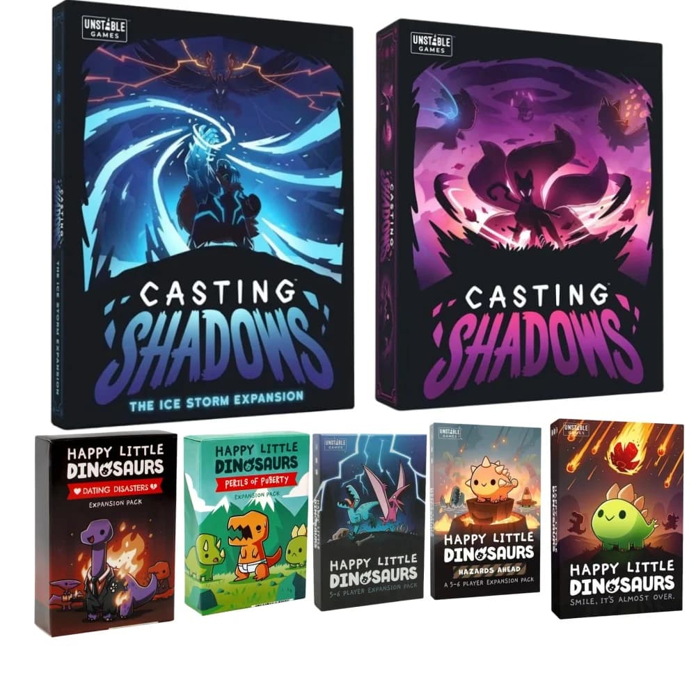 Casting Shadows Base Gioco The Ice Storm Espansione Bundle Gioco da tavolo di carte per feste in famiglia Regalo di festa adatto per bambini