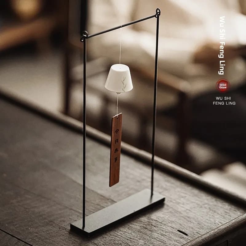 Six-Day Handmade Japanese Style Iron Art Glass Wind Chimes Home Decorations Tea Space Ornaments for Homestay Decorations