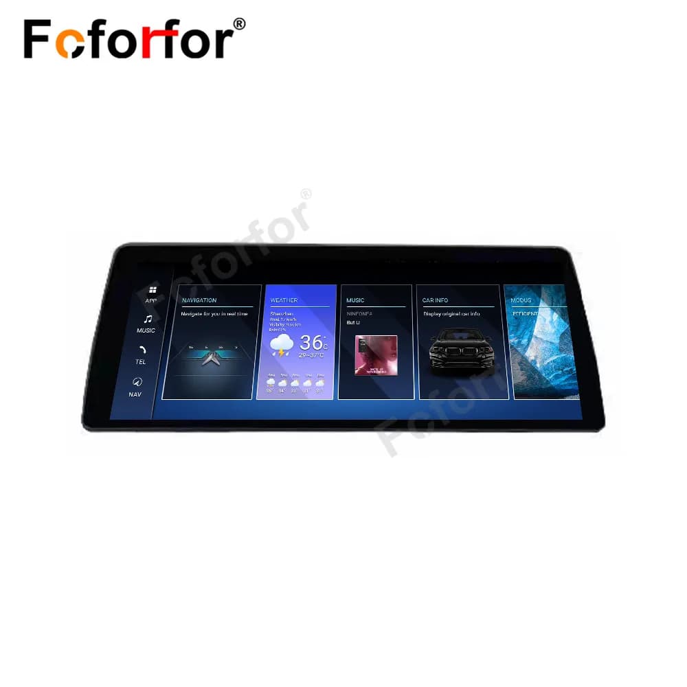 L'ultimo schermo Android digitale QLED da 10,25 pollici per BMW Serie 1 F20 Navigazione GPS per auto Radio Lettore multimediale stereo automatico