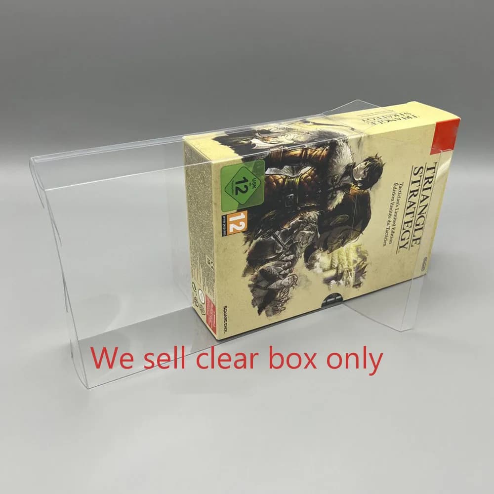 Scatola trasparente trasparente per Switch NS per Triangle Strategy Limited PAL Edition Copertura protettiva per riporre giochi