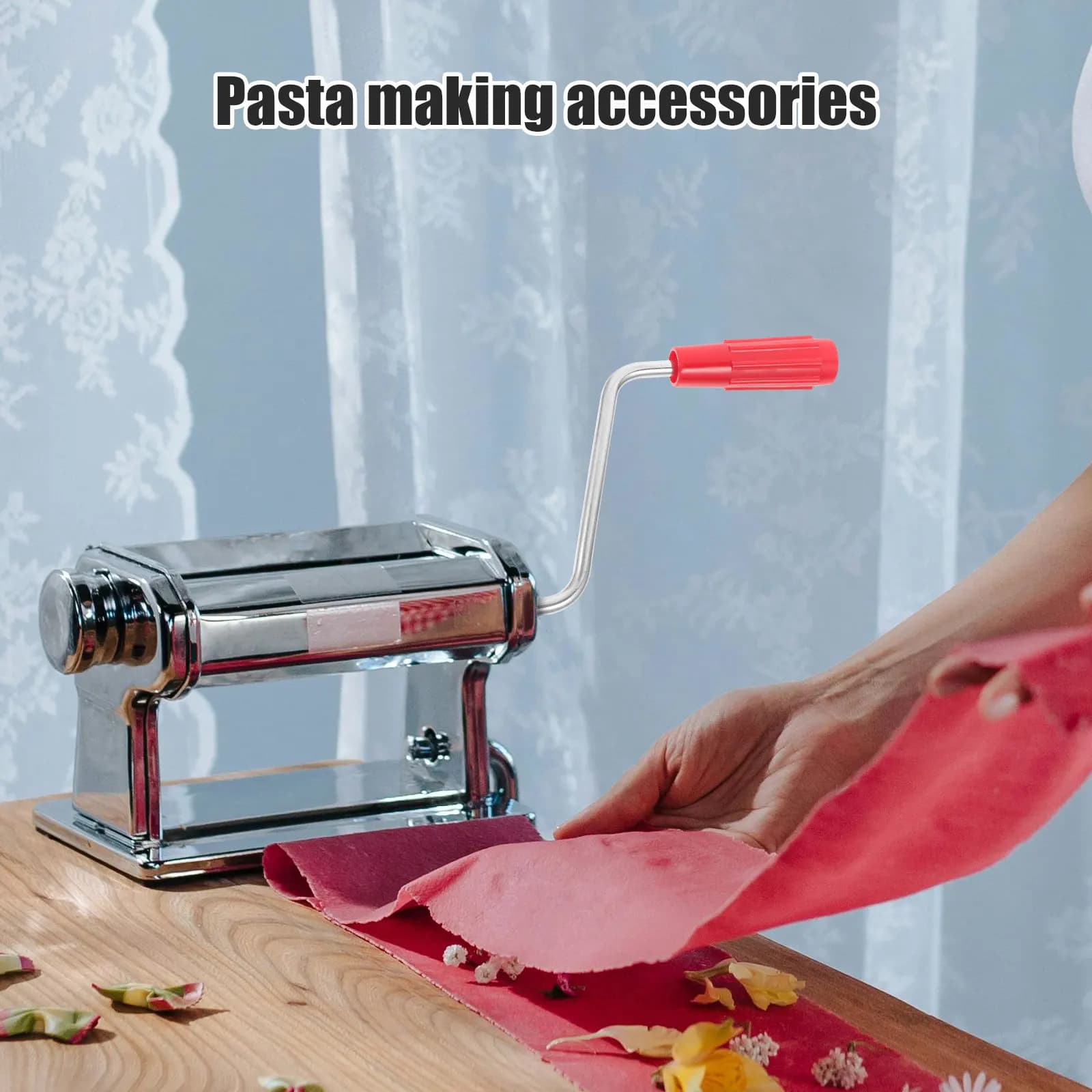 Maniglia di Ricambio Universale per Macchina Manuale per Pasta, Utensile in Lega di Ferro per Stendere la Pasta, Accessorio per la Preparazione della Pasta