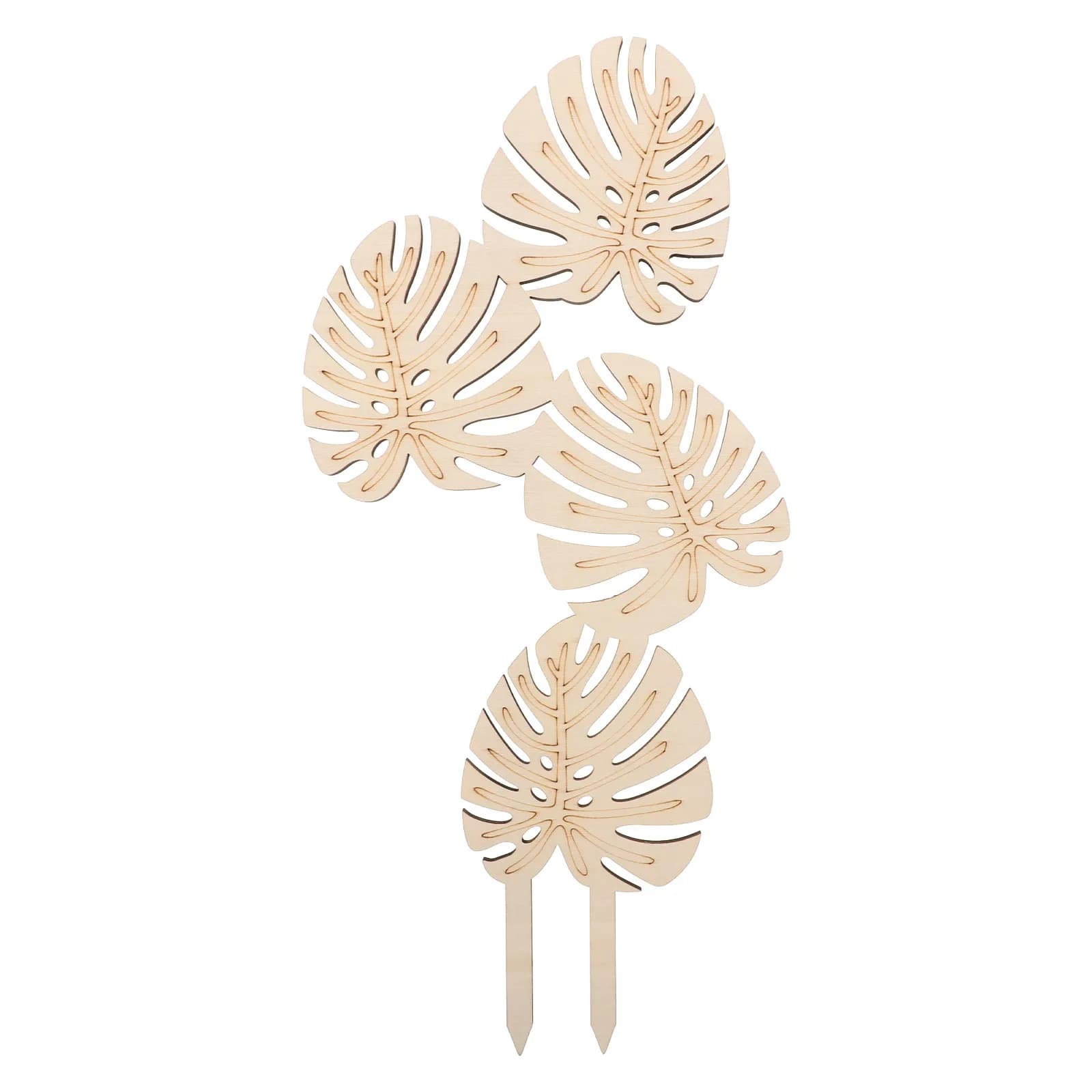 Wooden Leaf Shaped Plant Trellis Versatile Climbing Support Frame Rack Indoor Outdoor Garden Potted Plants Tomato Orchid Flower