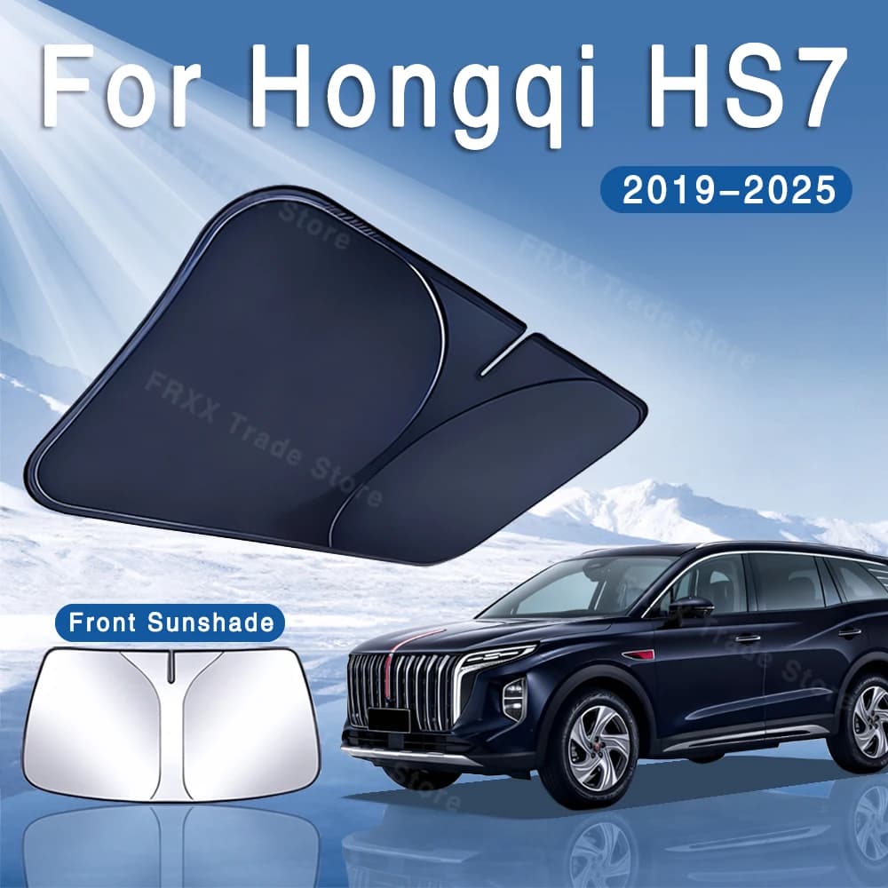 Per Hongqi HS7 2019 ~ 2025 2020 Pieghevole Auto Visiera Parasole Parabrezza Anteriore Parasole Isolamento Termico Estate di Raffreddamento Accessori Auto