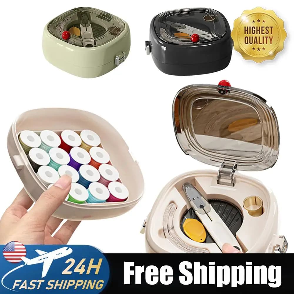 Kit di Strumenti da Cucito Magnetici Multifunzionali, Scatola Portatile per Cucito a Mano, per Adulti e Principianti