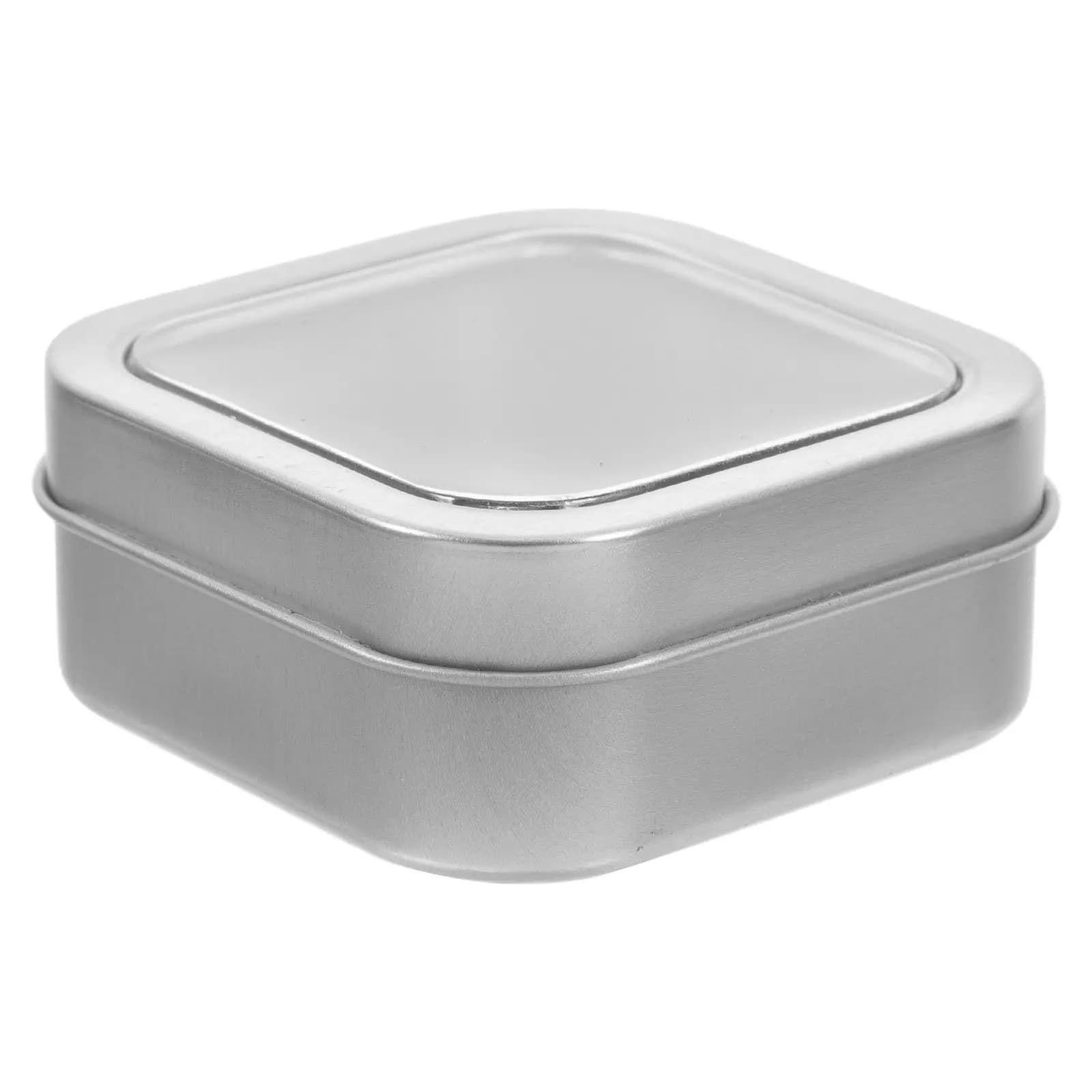 Small Tinplate Jewelry Box Portable Metal Storage Container Square Compact Case for Rings Necklaces Compasses Fish Hooks